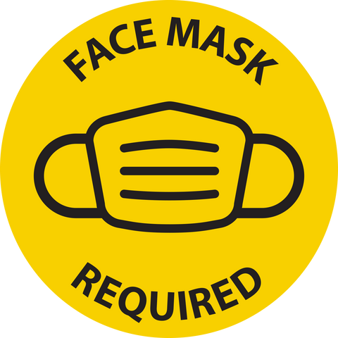 Face Mask Required Decal