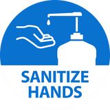 Sanitize Hands Decal