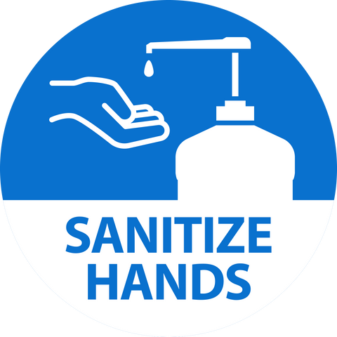 Sanitize Hands Decal